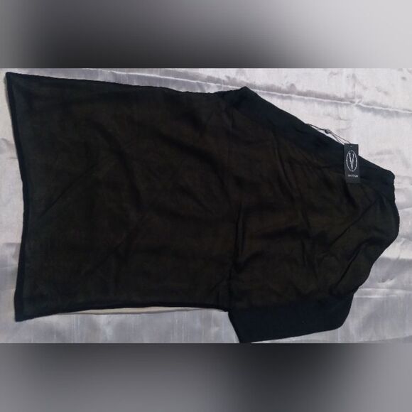 Vertigo One Shoulder Ribbon Sleeve Blouse Size XS black or pink - Picture 3 of 7